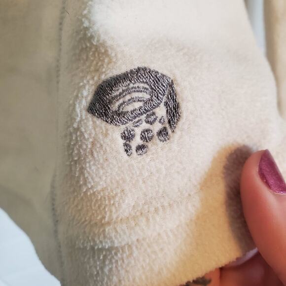 Mountain Hardware Ivory Fleece Quarter Zip Pullover Women's Size Large - Picture 3 of 11
